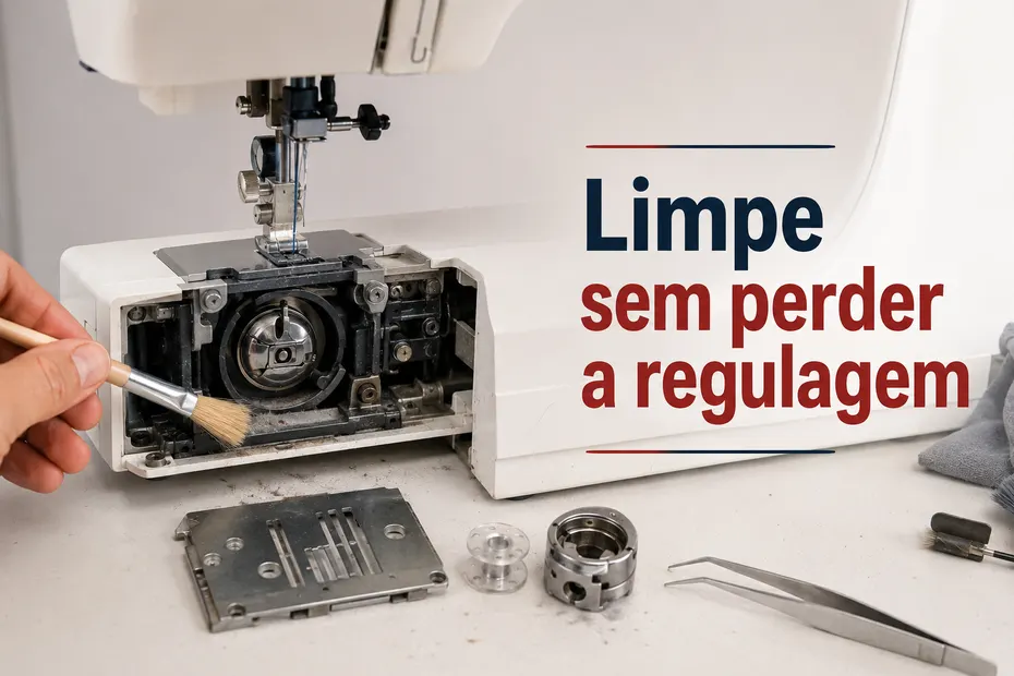 Como limpar a lançadeira da máquina de costura sem perder a regulagem